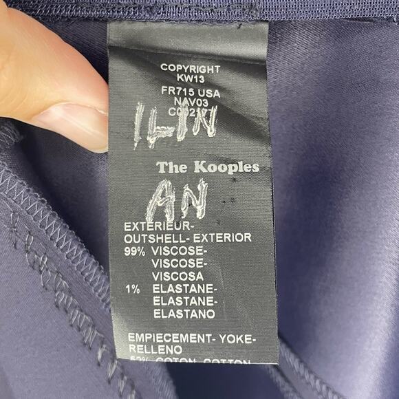 The Kooples Navy Long Sleeve Dress Size 34 (0) - Picture 4 of 7